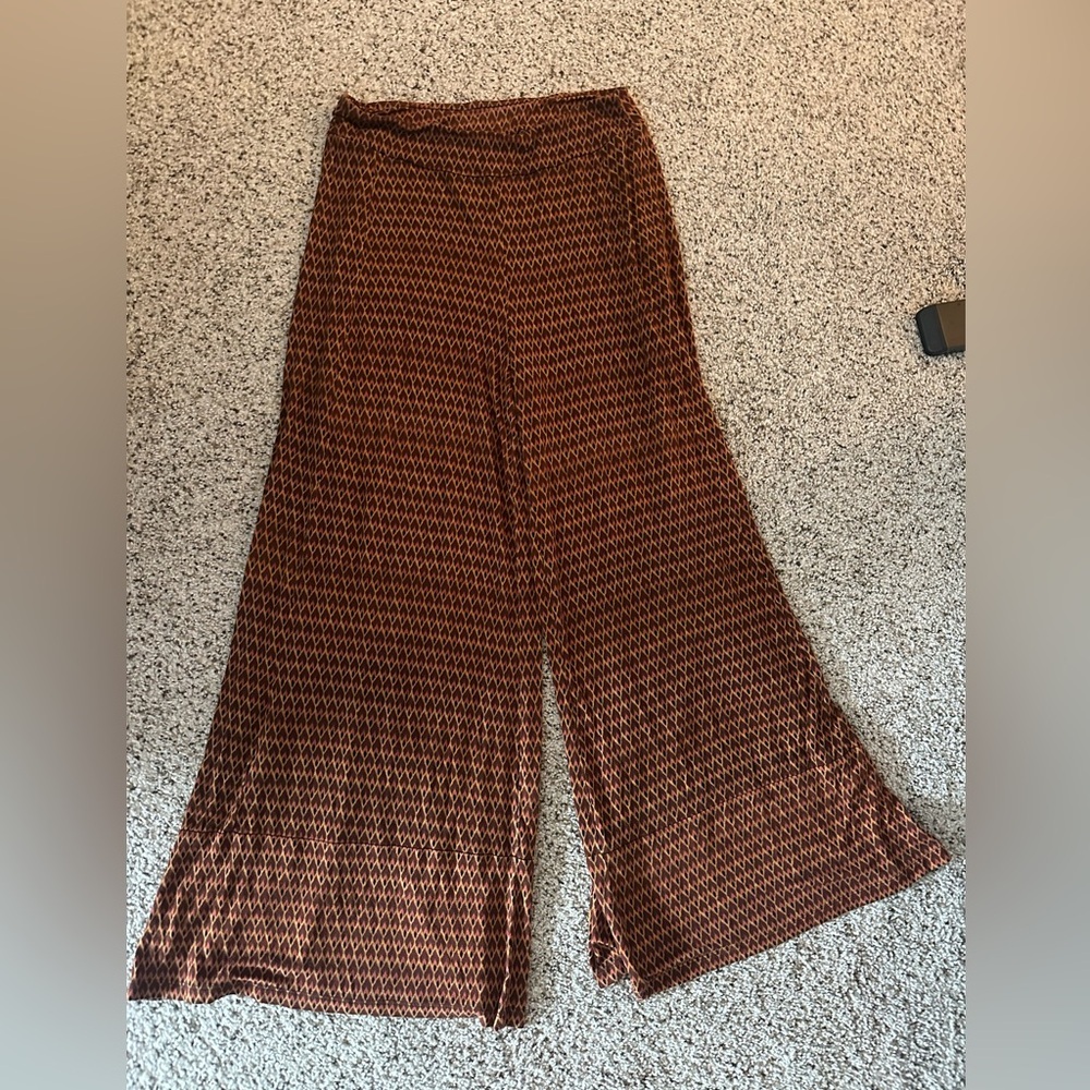 Farm Rio for Anthropologie geometric print wide leg pant medium